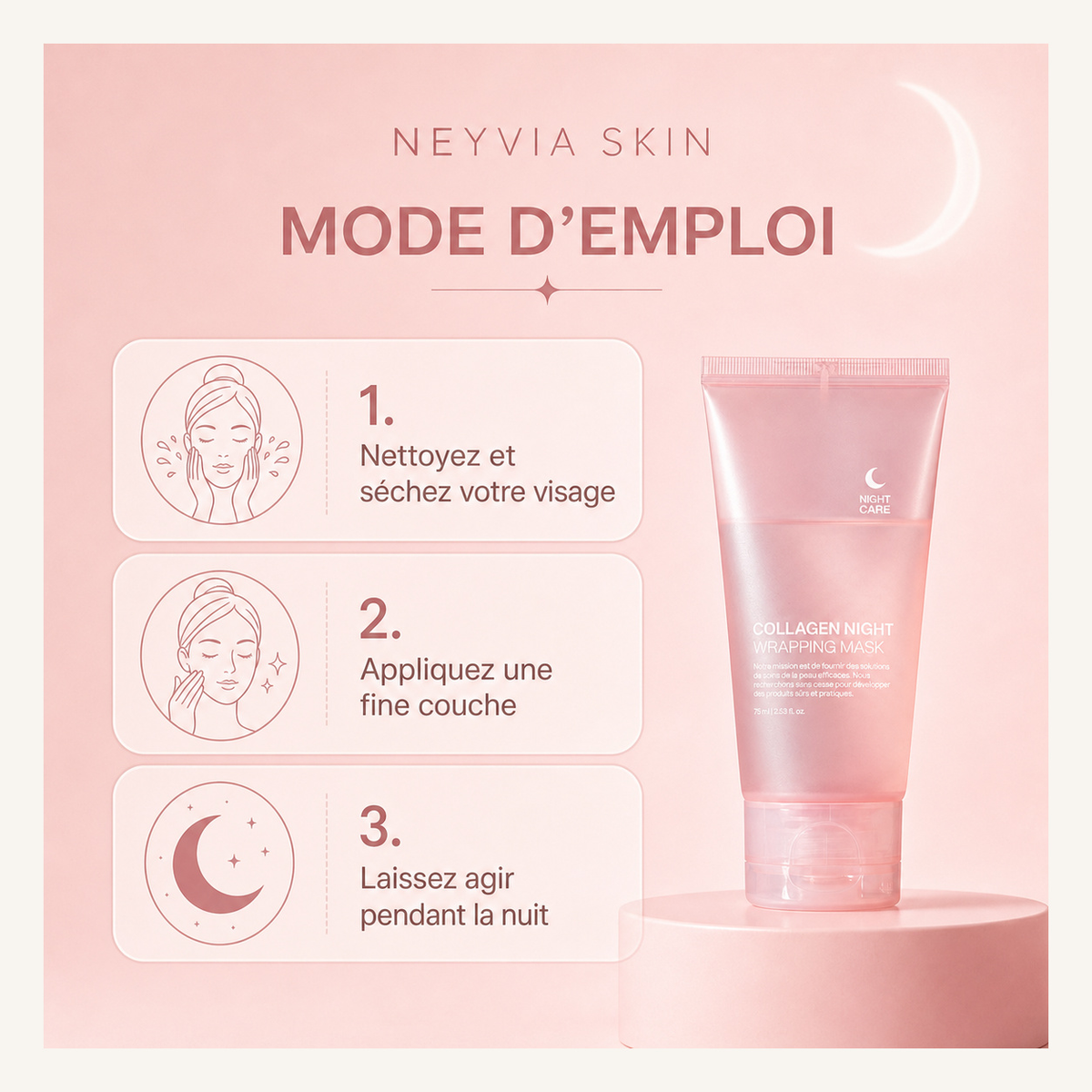 Mode d’emploi du masque de nuit NEYVIA SKIN