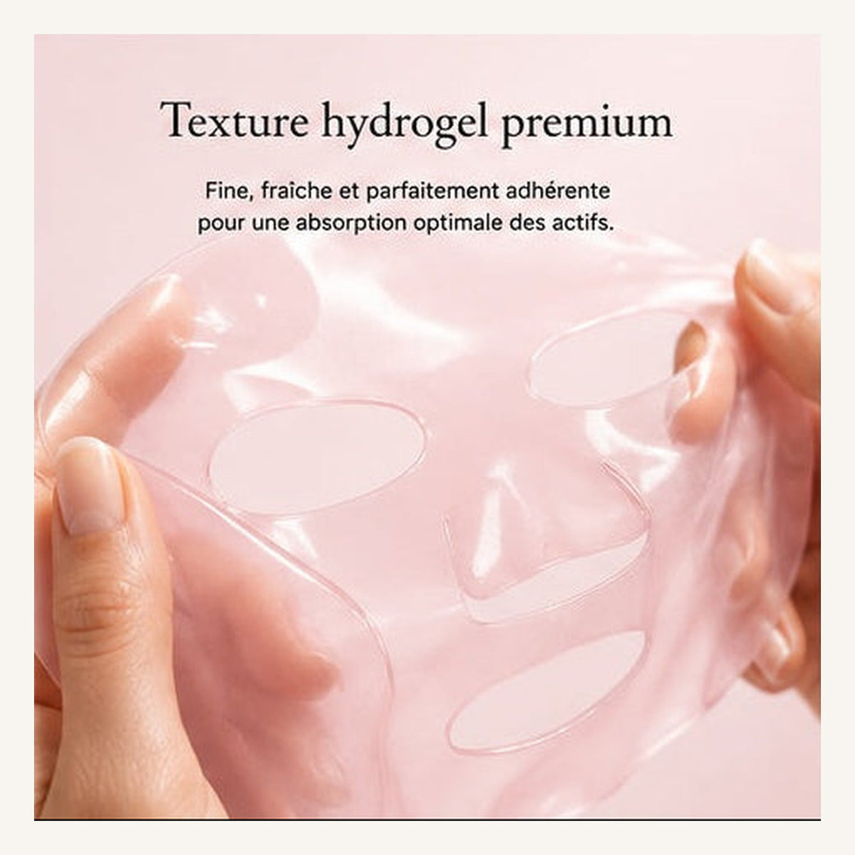 Texture hydrogel rose du masque PDRN collagène