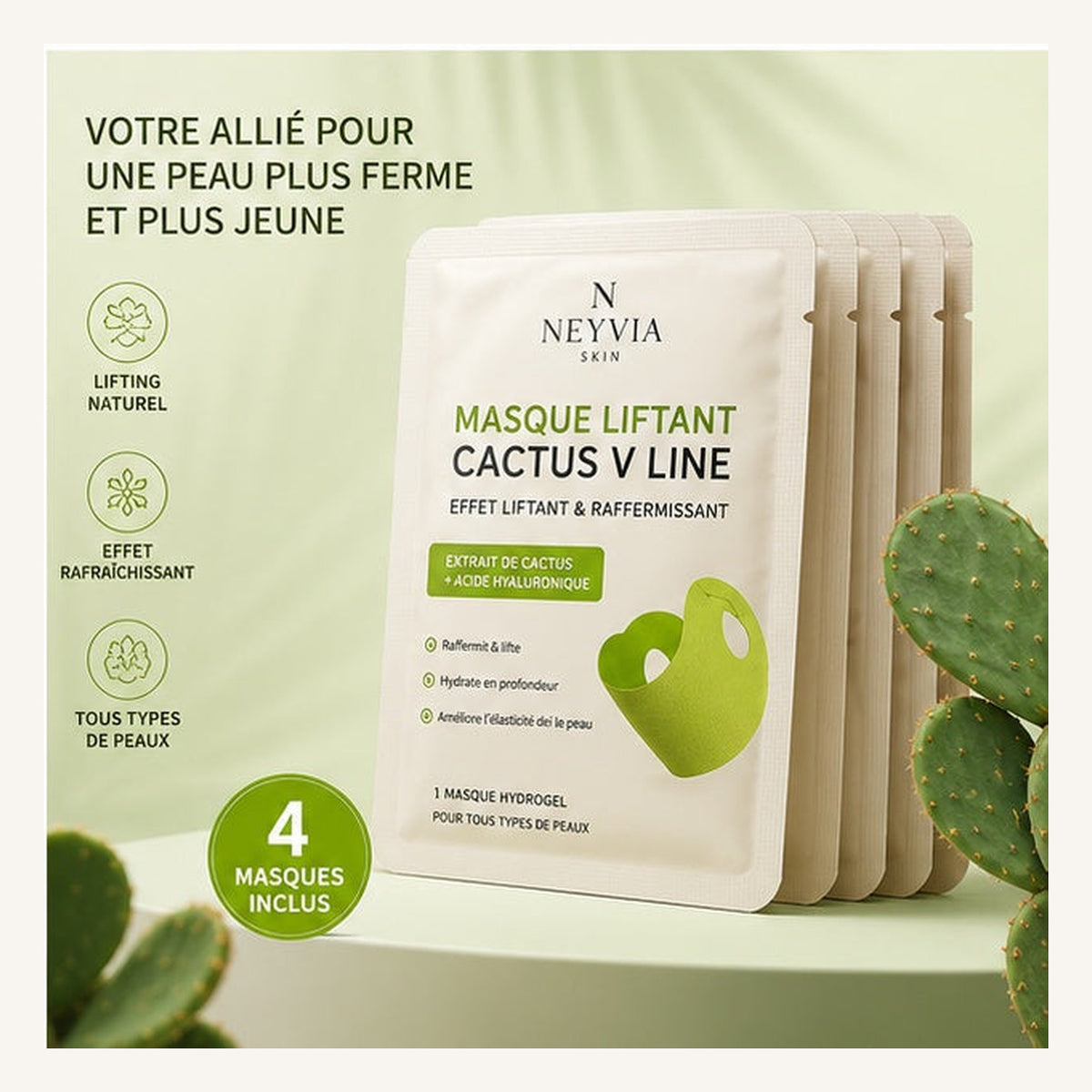 Masque Cactus V-Line NEYVIA SKIN — visuel 4