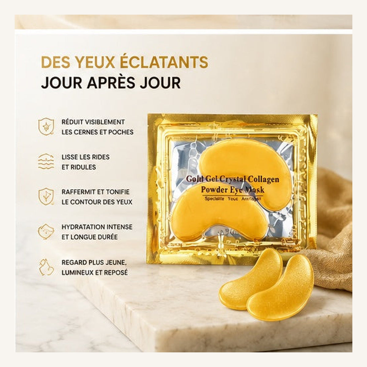 Rituel patchs yeux collagène or NEYVIA SKIN